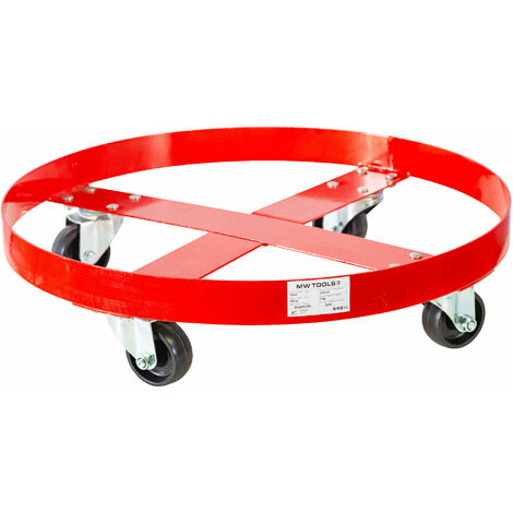 Chariot à fûts en plastique type fermé 220 litres 410 kg MW Tools VTD410