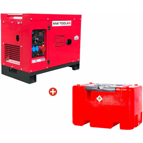 Groupe électrogène diesel 10kW + station de ravitaillement 440L MW Tools DG100EPACK2