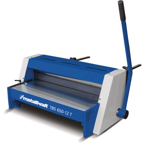 Cisaille à tôle guillotine manuelle – Largeur de travail 650 mm – Épaisseur jusqu'à 1,25 mm – Butée réglable – Éclairage ligne de coupe – Metallkraft