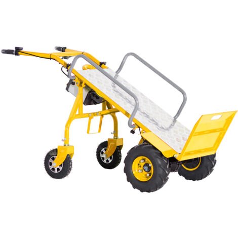 Mw Tools – Diable électrique 260 kg – Largeur 676 mm – Moteur 350 W sans balais – Frein électrique – Roues caoutchouc orientables – ES260