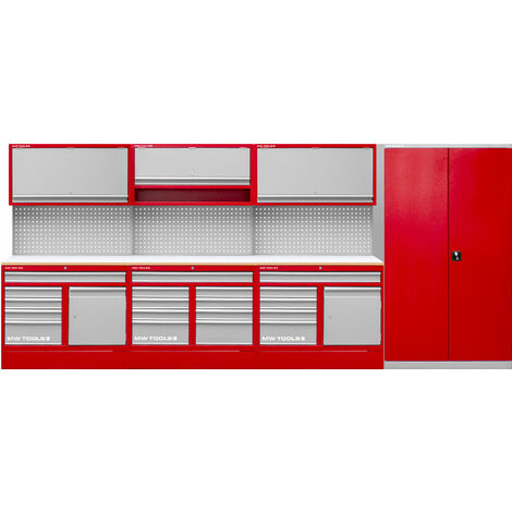 Mobilier d'atelier 4,4m avec armoire de rangement MW Tools PRACO3559K