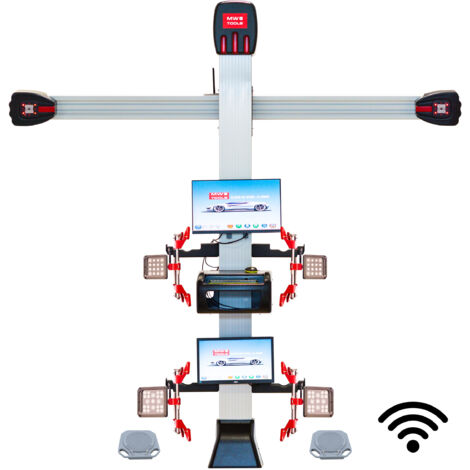 Mw Tools – Appareil de géométrie 3D à 4 roues 24 pouces – Alignement précis pour véhicules – Accessoires inclus – UA3D500