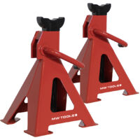 Mw Tools – Chandelles par paire 10T – Capacité 10 tonnes – Hauteur réglable 455-705 mm – Base extra-large pour stabilité – CAGS10T
