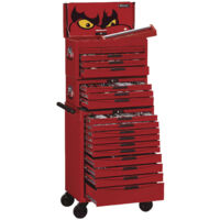 Servante d'atelier à outils professionnelle 19 tiroirs – Charge maximale 40 kg par tiroir – Serrure à combinaison – TCSTORMM – Teng Tools