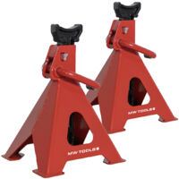 Mw Tools – Chandelles 6 tonnes renforcées – Réglage 406 à 629 mm – Capacité 6 tonnes par paire – Goupilles de sécurité – CAGS6T