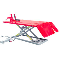 Mw Tools – Élévateur hydropneumatique pour motos TPSL700 – Charge max 680 kg – Hauteur levée 1218 mm – Largeur plateau 550 mm – Moteur pneumatique 0,75-0,85 MPa