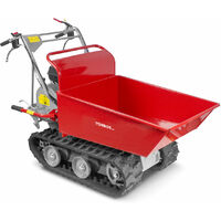 Torros – Brouette motorisée 300kg – Moteur Loncin 6,5ch – Chenilles pour sols difficiles – Basculement manuel – MRD300