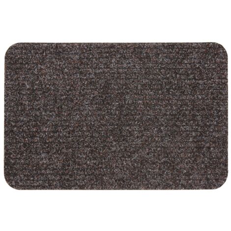 Delta Ribbed Lightweight Indoor Entrance Doormat, 40x60cm, Brown
