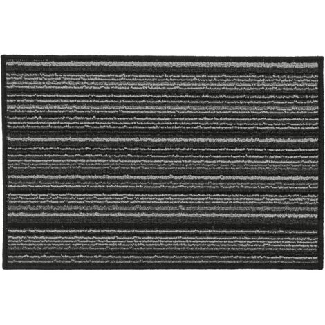 Arona Machine Washable Latex Backed Doormat, 40x60cm, Black (1/4)