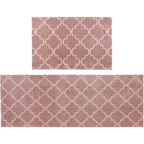 Mega Machine Washable Doormat and Runner, Rose Lattice (1/4)