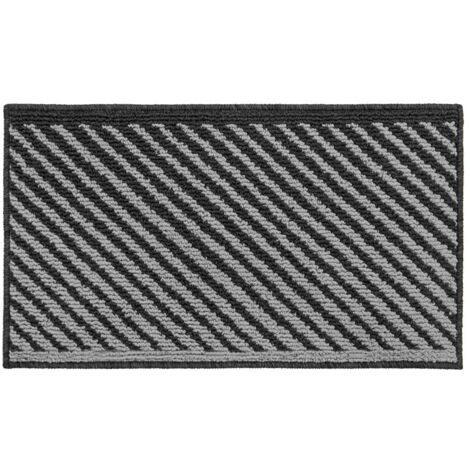 Stellar Machine Washable Latex Backed Doormat, 40x70cm, Black (1/4)