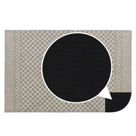 Everly Machine Washable Latex Backed Runner, 80x120cm, Grey