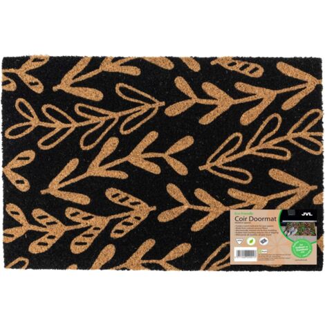JVL Eco-Friendly Latex Backed Coir Entrance Doormat, 40x60cm - Sycamore (1/5)