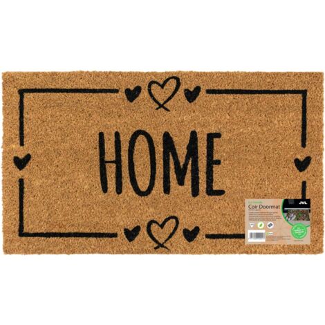 JVL Eco-Friendly Latex Backed Coir Entrance Doormat, 40x70cm - Home Hearts (1/5)