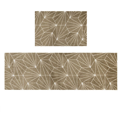 JVL Mega Doormat and Runner - Brown Geo (1/5)