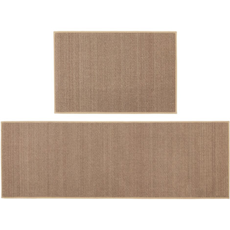 JVL Antarra Doormat and Runner Set, Beige (1/5)