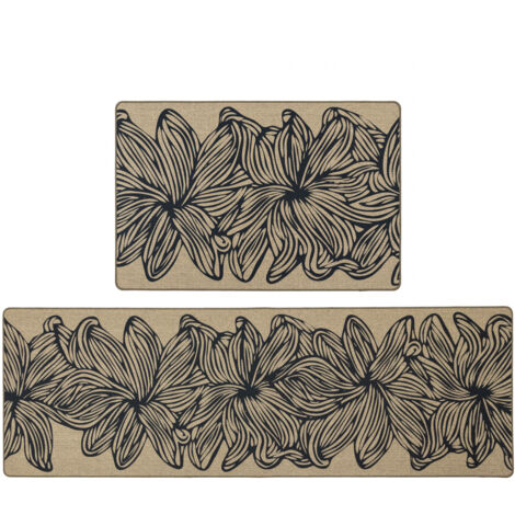 JVL Elegance Doormat and Runner Set, Flowers (1/5)