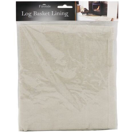 Log Basket Cotton Lining, Medium, Cream (1/4)