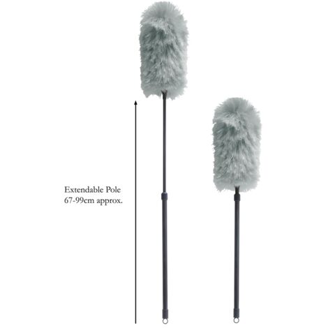 Stance Duster Synthetic Static Duster with Extendable Pole, Grey/Turquoise