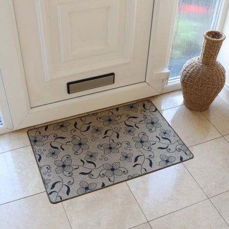 Elegance Machine Washable Range Indoor Mat, 50x75cm, Flowers