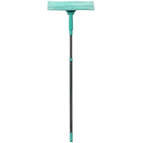 Super-Absorbent Window Cleaner with Extendable Pole, Turquoise/Grey