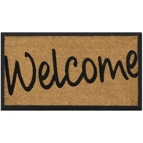 Granite Design Tufted Coir Rubber Base Doormat, 40x70cm, Welcome (1/4)