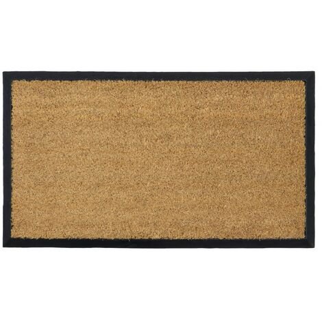 Plain Granite Design Tufted Coir Rubber Base Doormat, 40x70cm (1/4)