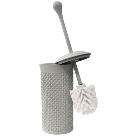 Droplette Design Plastic Toilet Brush, Ice Grey