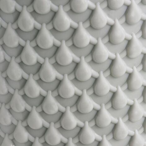 Droplette Design Plastic Toilet Brush, Ice Grey