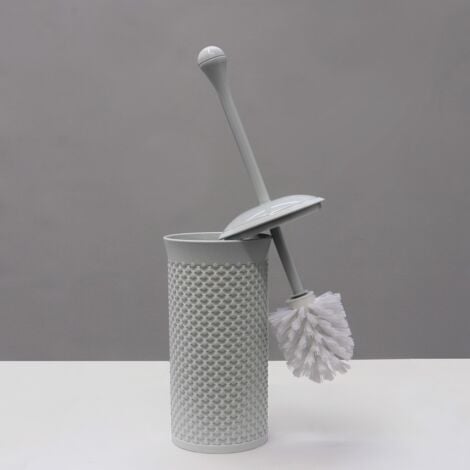 Droplette Design Plastic Toilet Brush, Ice Grey