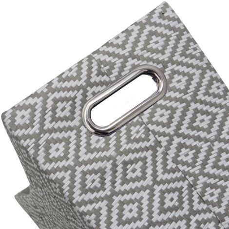 Argyle Rectangular Paper Tapered Storage Basket