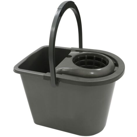 15 Litre Recycled Plastic Mop Bucket, Grey (1/4)