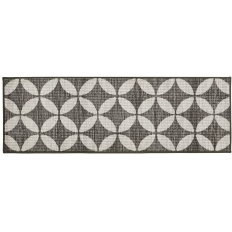 Fiora Machine Washable Runner Mat, 50x150cm, Pewter (1/4)
