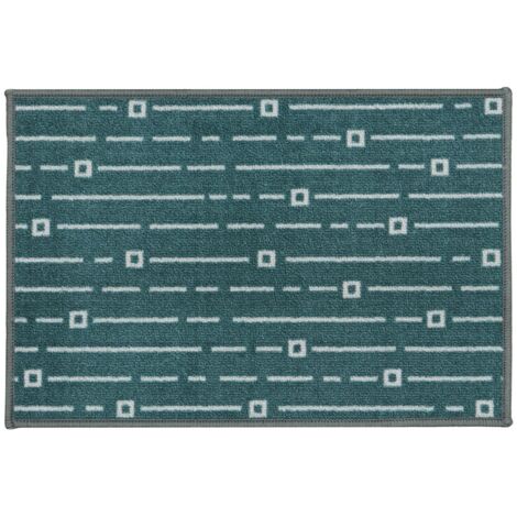 Savio Machine Washable Doormat, 40x60cm, Teal (1/4)