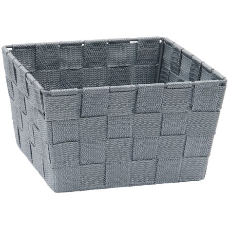 Vichy Square Nylon Storage Basket, Grey (1/4)
