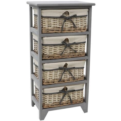 Sherborne 4 Drawer Willow Storage Unit