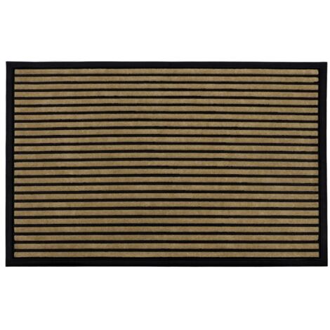 Vienna Rubber Backed Scraper Doormat, 60x90cm, Lines (1/4)