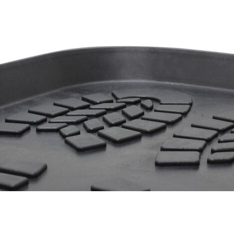 Multifunctional Rubber Shoe Drip Tray Boot Storage Doormat, 41x81cm, Black