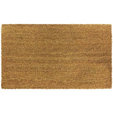 Manor Plain Natural Coir Backed Doormat, Latex, 40x60cm, Brown (1/3)