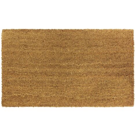 Manor Plain Natural Coir Latex Backed Doormat, Plastic/Vinyl, 40x70cm, Brown (1/3)