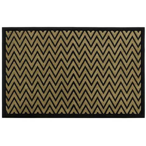 Vienna Rubber Backed Scraper Doormat, 60x90cm, Zig Zag