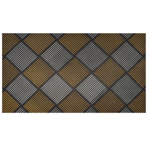Platina Scraper Rubber Doormat, 40x70cm, Silver/Gold (1/4)