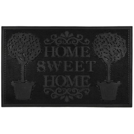 Home Sweet Home Scraper Rubber Pin Doormat, 45x75cm