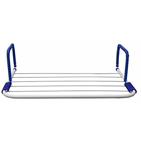 JVL Folding Clothes Radiator Drying Airer, Plastic/Metal, H:33 x W:51cm, White