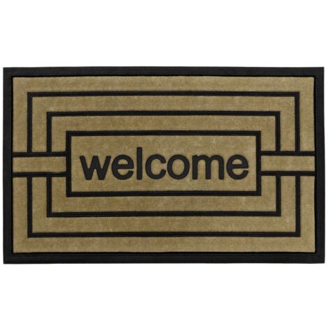 Vienna Rubber Backed Scraper Doormat, 45x75cm, Welcome (1/4)
