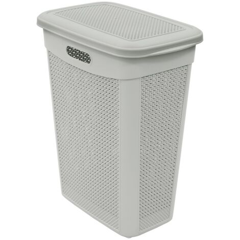 Droplette Design Slim Laundry Basket, Ice Grey (1/4)