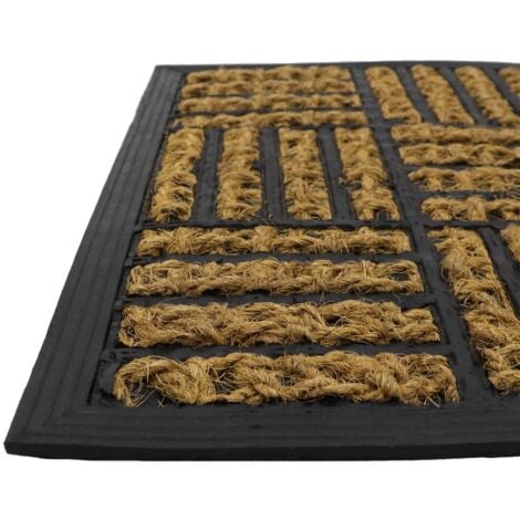 Alba Woven Tuffscrape Doormat, 40x60cm, Squares