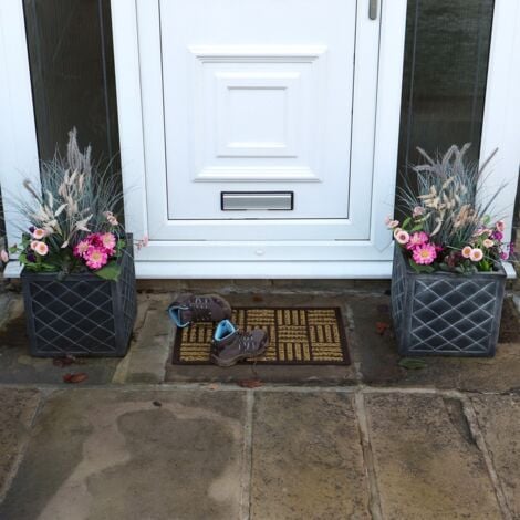 Alba Woven Tuffscrape Doormat, 40x60cm, Squares