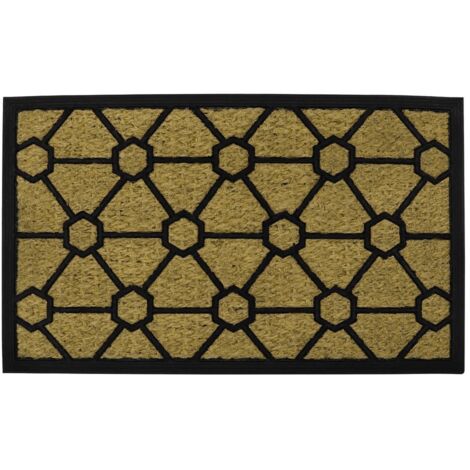 Woven Coir Tuffscrape Doormat, 45x75cm, Geometric (1/4)