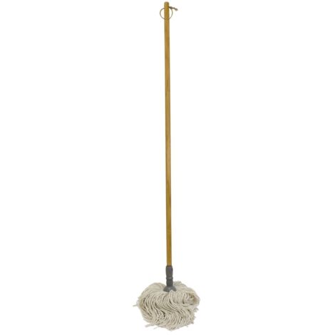 Retro Natural Bamboo Pure Cotton String Floor Mop
